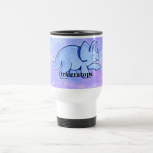 Blue Triceratops Travel Mug