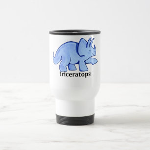 Blue Triceratops Travel Mug