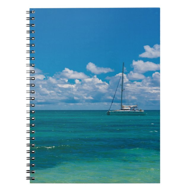 Blue Tropical Bay Seascape Notebook (Front)