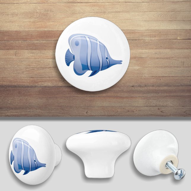Blue Tropical Fish Cartoon Cabinet Knob Door Pull (Creator Uploaded)