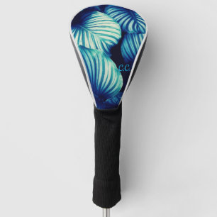 Blue Tropical Leaves Golf Head Cover