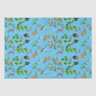 Blue Tropical Paradise  Tissue Paper