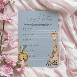 Blue Tropical Safari Animals Baby Shower game