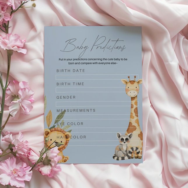 Blue Tropical Safari Animals Baby Shower game (Creator Uploaded)