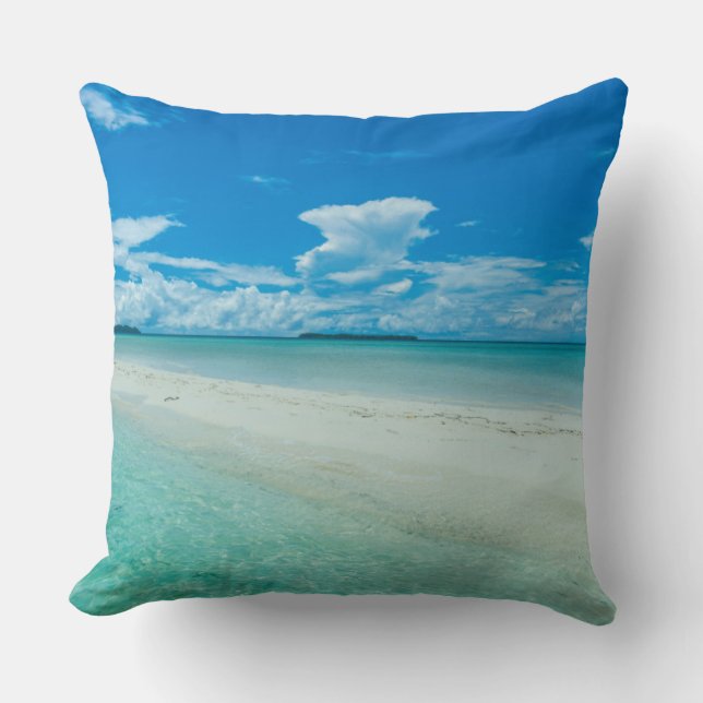 Blue tropical seascape, Palau Cushion (Front)