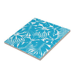 Blue tropical tile