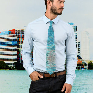 Blue Tropical Water Tie