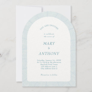 Blue Tropical Wedding Invitation