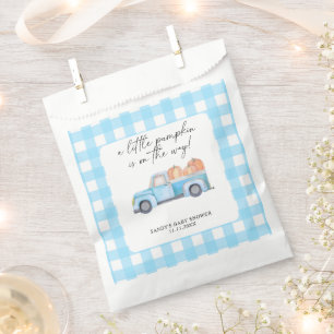 Blue Truck A Little Pumpkin Fall Baby Shower Favour Bags