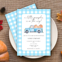 Blue Truck A Little Pumpkin Fall Baby Shower