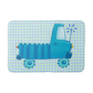 Blue Truck Bath Mat