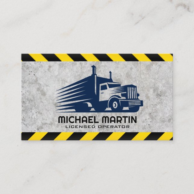 Blue Truck Big Rig Logo Business Card (Front)