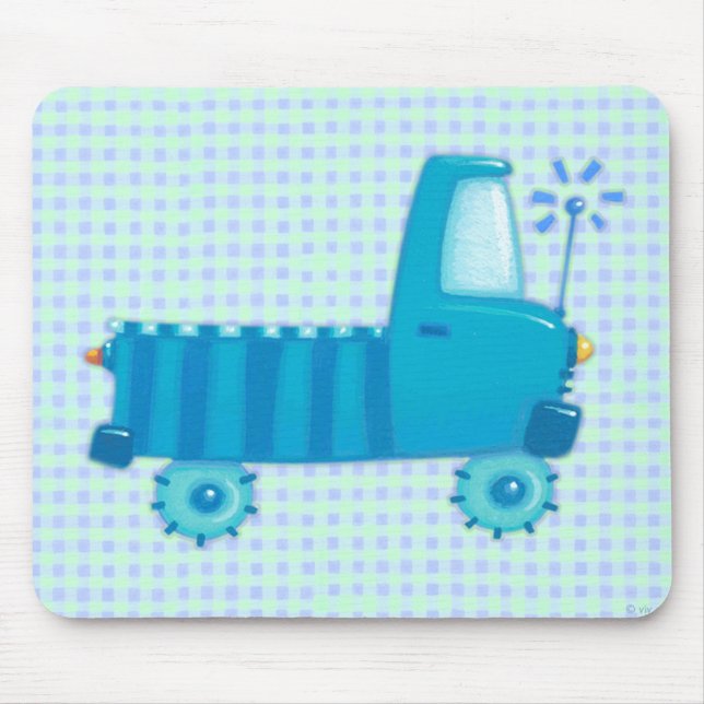 Blue Truck Mouse Mat (Front)