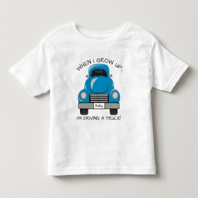 Blue Truck Personalised  Shirt (Front)