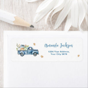 Blue Truck Pumpkin Baby Shower Address