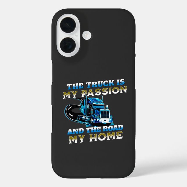 Blue Truck Speed Road Passion Home Driver Design Case-Mate iPhone Case (Back)