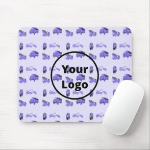 Blue trucking business pattern mouse mat