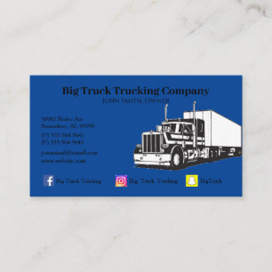 Blue Trucking Company Business Card