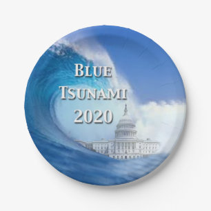 Blue Tsunami Election 2020 Paper Plate