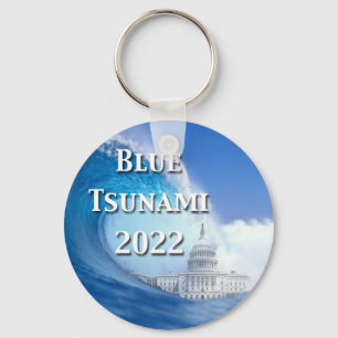 Blue Tsunami Election 2022 Keychain