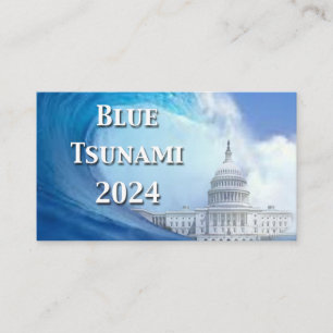 Blue Tsunami Election 2024 Business Card