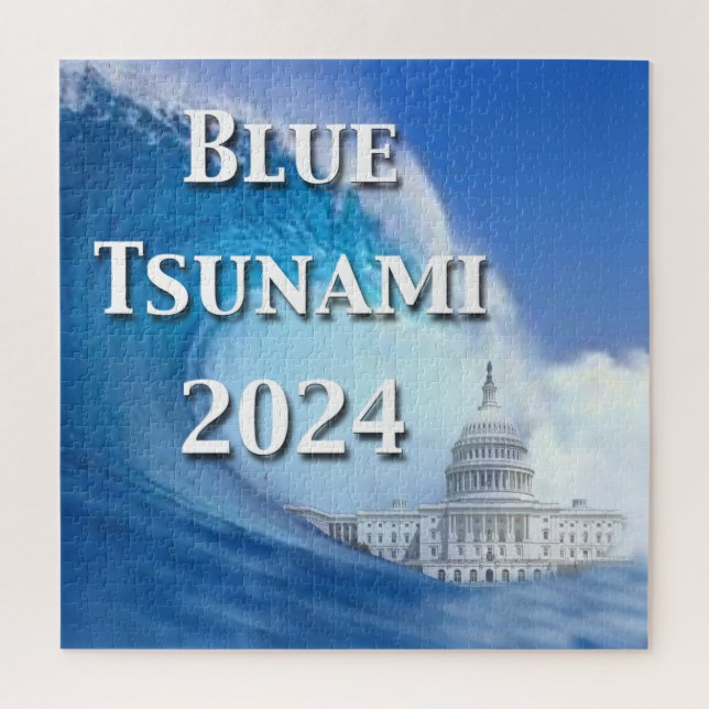 Blue Tsunami Election 2024 Jigsaw Puzzle (Vertical)