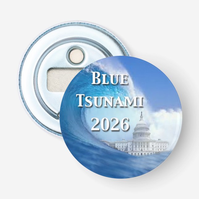 Blue Tsunami Election 2026 Bottle Opener (Front)