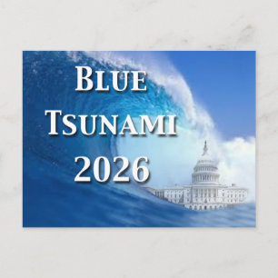 Blue Tsunami Election 2026 Postcard
