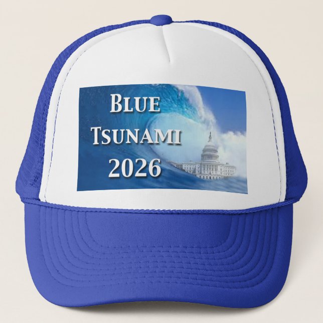 Blue Tsunami Election 2026 Trucker Hat (Front)