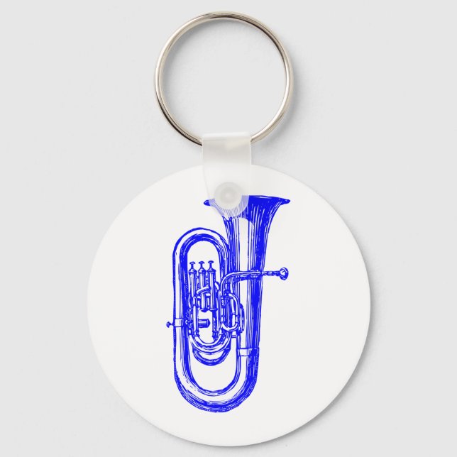 Blue Tuba Key Ring (Front)