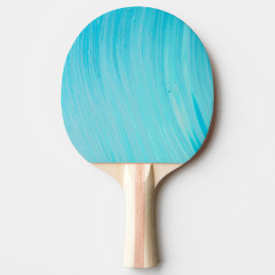 Blue Tube Wave Cool Teal Water Ping Pong Paddle