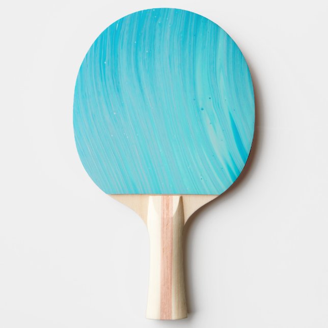 Blue Tube Wave Cool Teal Water Ping Pong Paddle (Front)