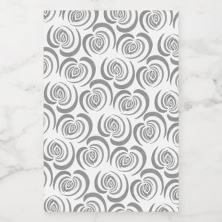 Blue tulip shades of grey food label