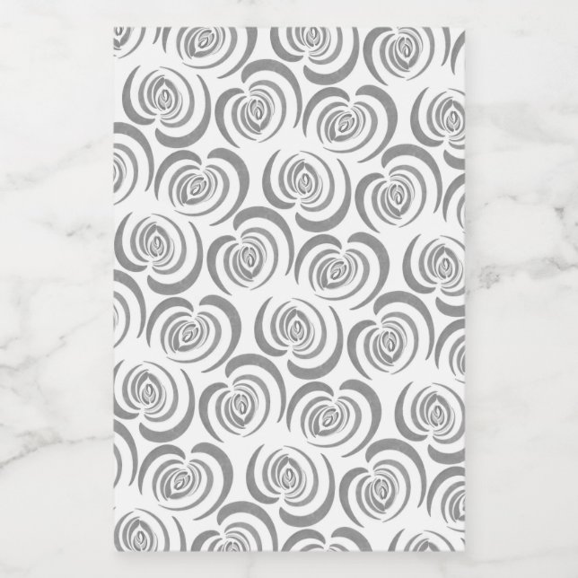 Blue tulip shades of grey food label (Single Label)