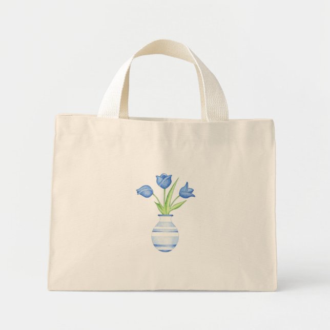 Blue Tulips Blue Bag (Front)