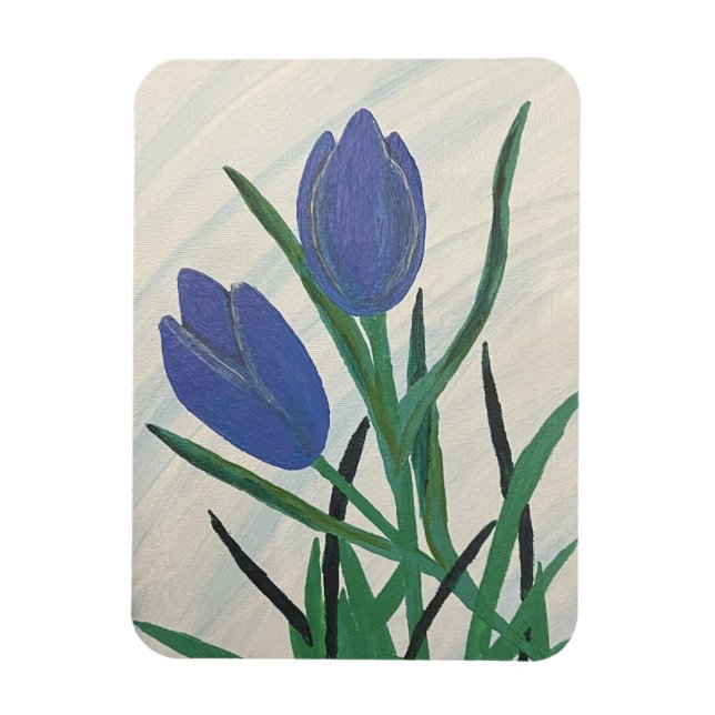 Blue Tulips  Magnet (Vertical)