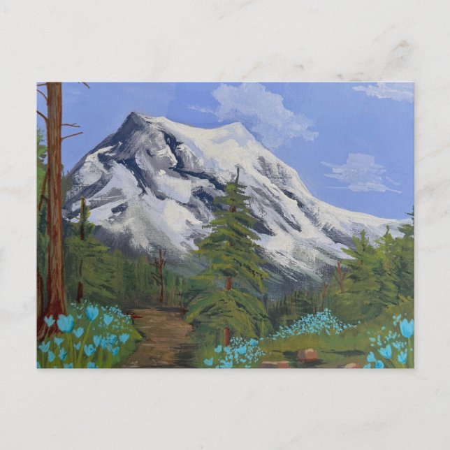 Blue Tulips on a hike Postcard (Front)