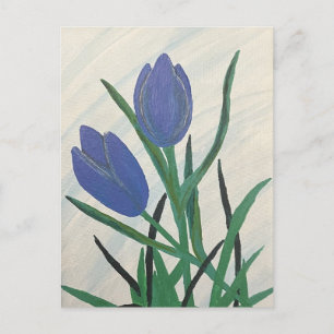 Blue Tulips  Postcard
