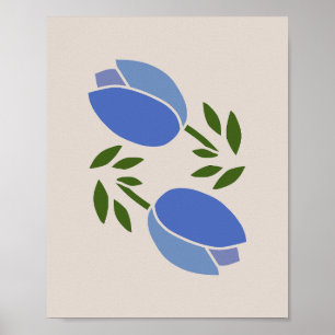 Blue Tulips Poster