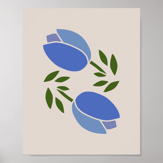 Blue Tulips Poster (Front)
