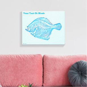 Blue Turbot Canvas Print