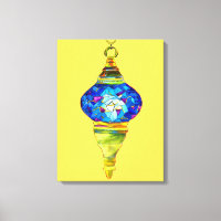 Blue Turkish Lamps mosaic art watercolor