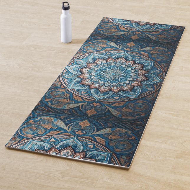 Blue Turkish Mandala  Yoga Mat (In Situ)
