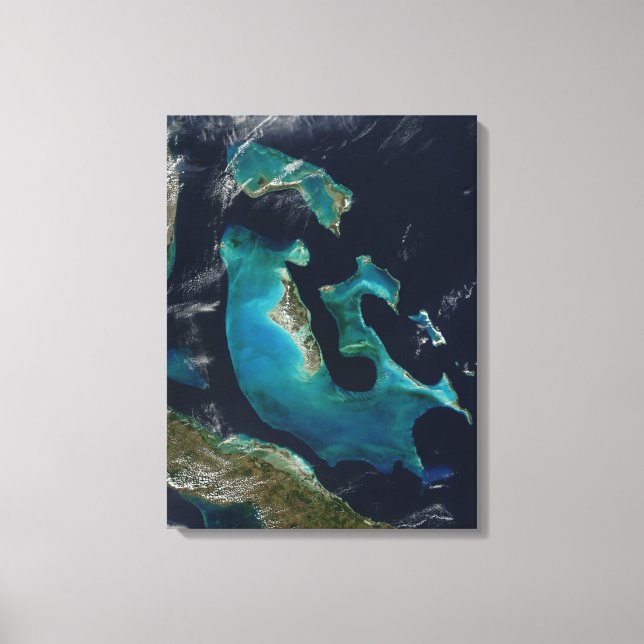 Blue Turquoise Bahamas Stretched Canvas Print (Front)