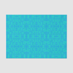 Blue Turquoise Frosted Glass Pattern Abstract Art Tissue Paper