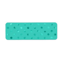 Blue Turquoise Metallic Faux Foil Polka Dot Aqua
