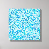 Blue Turquoise Mosaic Glass Tile Modern Chic