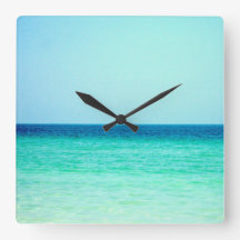 Blue Turquoise Ocean Wall Clock