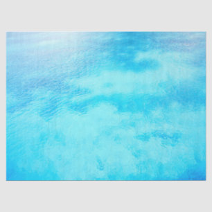 Blue, Turquoise Swirling Caribbean Waters Tissue Paper