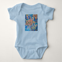 Blue Turtles baby romper